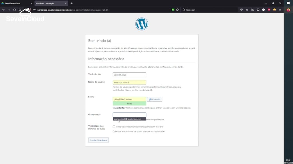 instalar WordPress.